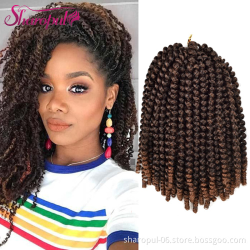 crochet hair extension nubian Spring twist Bomb twist Hair extension African Braiding hair spring twist